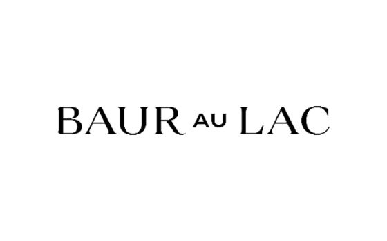 ogo des Hotels Baur au Lac in schwarzer Schrift auf weissem Grund.