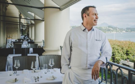 Porträt von Hugues Blanchard, Chef de Cuisine in dem Luzerner Restaurant Olivo.