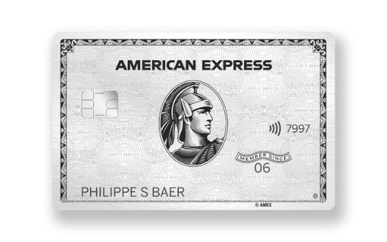 American Express Platinum Kreditkarte aus Metall 